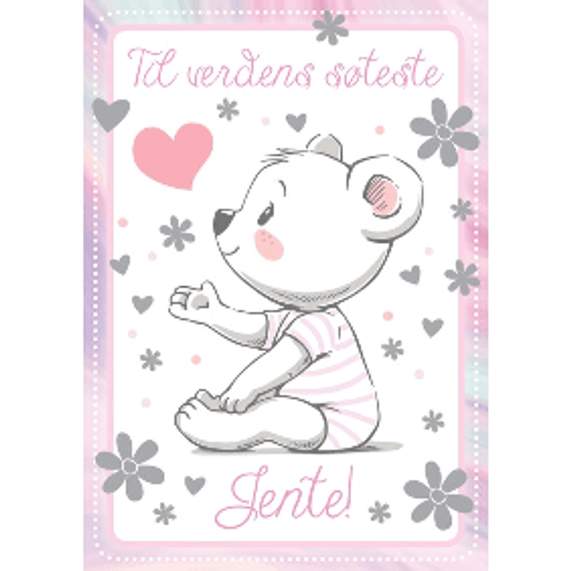 Bursdagskort Jente - Bamse