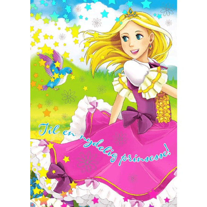 Hovedbilde Bursdagskort - Prinsesse