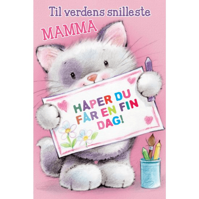 Hovedbilde Morsdagskort Dobbelt Med Konvolutt - Snilleste ...