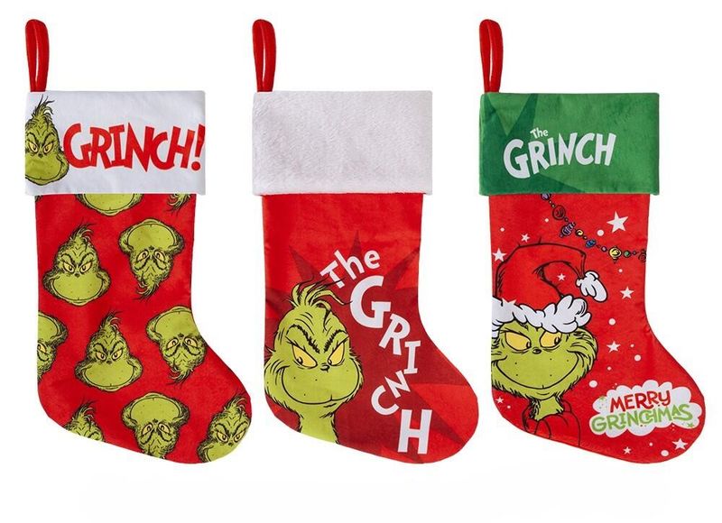 Grinchen Julestrømpe 46cm Assortert