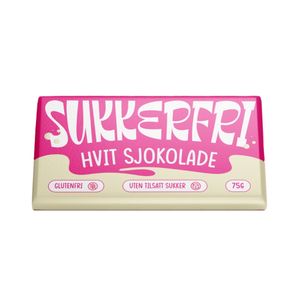 Hovedbilde Hvit Sjokolade Sukkerfri Godtesjuk 75g