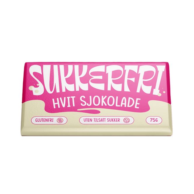 Hovedbilde Hvit Sjokolade Sukkerfri Godtesjuk 75g