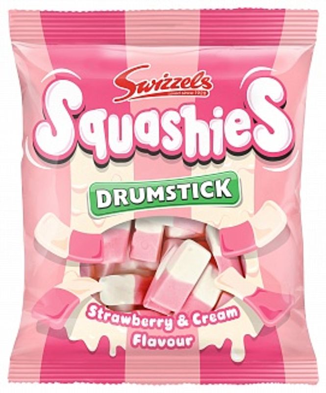 Swizzels Squashies Drumstick Strawberry & Cream Flavour 120g