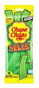 Hovedbilde Chupa Chups Sour Belts Green Apple 90g