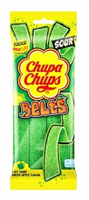 Hovedbilde Chupa Chups Sour Belts Green Apple 90g BF: ...