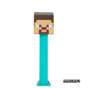 Hovedbilde PEZ Figur + 2 PK Drops - Minecraft Steve