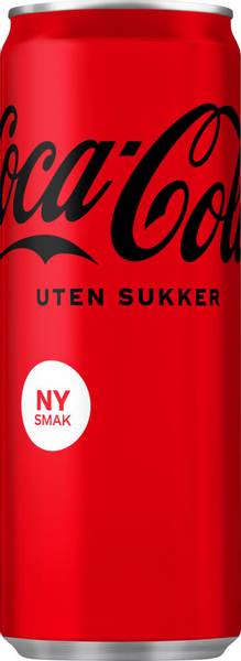Coca-Cola Uten Sukker 330ml Boks Sleek
