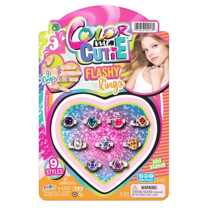 Hovedbilde Color Me Cutie Flashy Rings 9 Stk